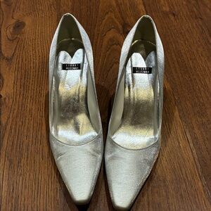Stuart Weitzman Shimmering Silver Heels